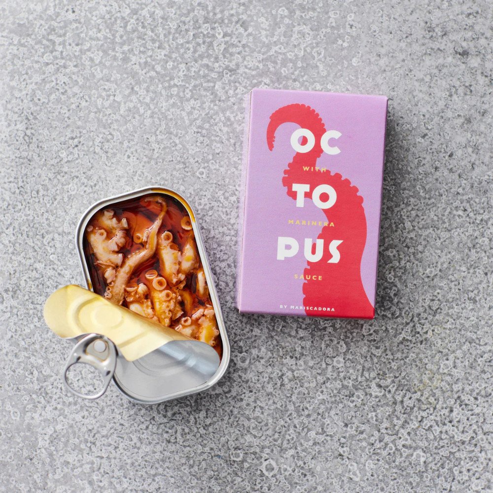 Blækspruttearme i sauce marinière